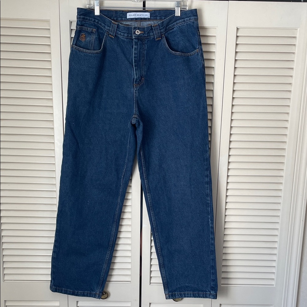 Polar Skate Co Jeans Sz 34x34 100% cotton medium/ dark wash straight leg